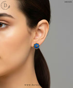 Blue Flower Studs
