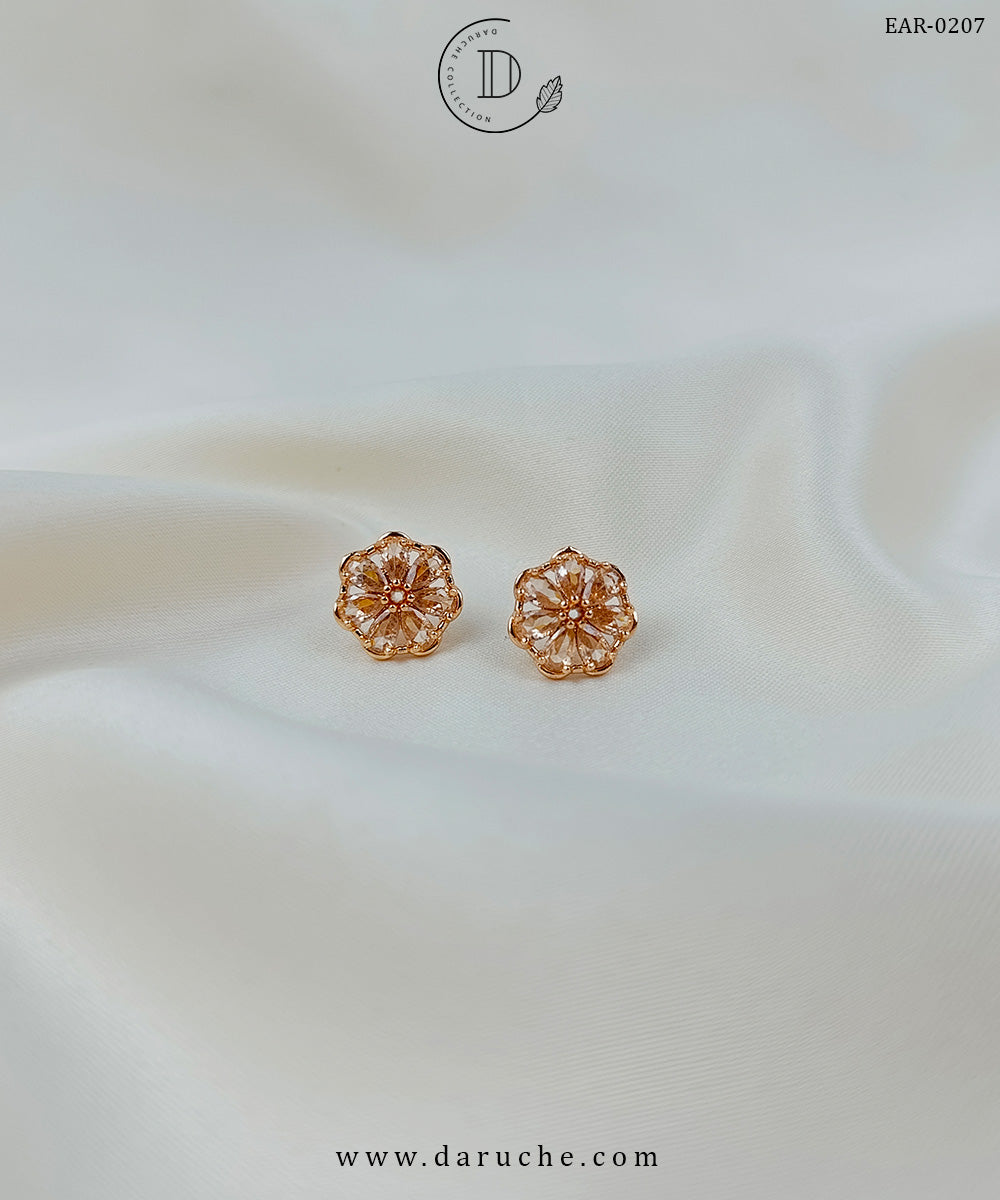 Champagne Flower Studs