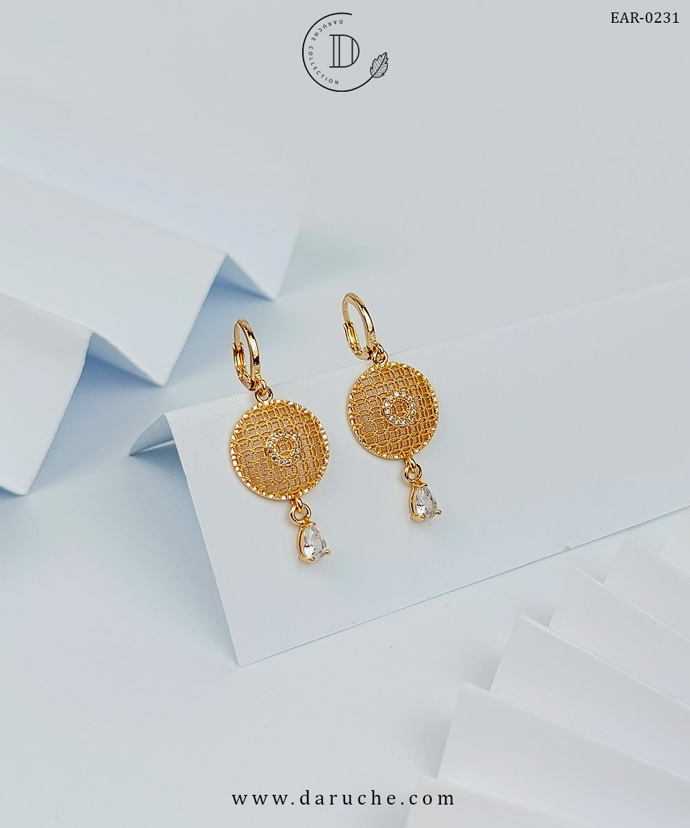 Classic Round Zircon Earrings