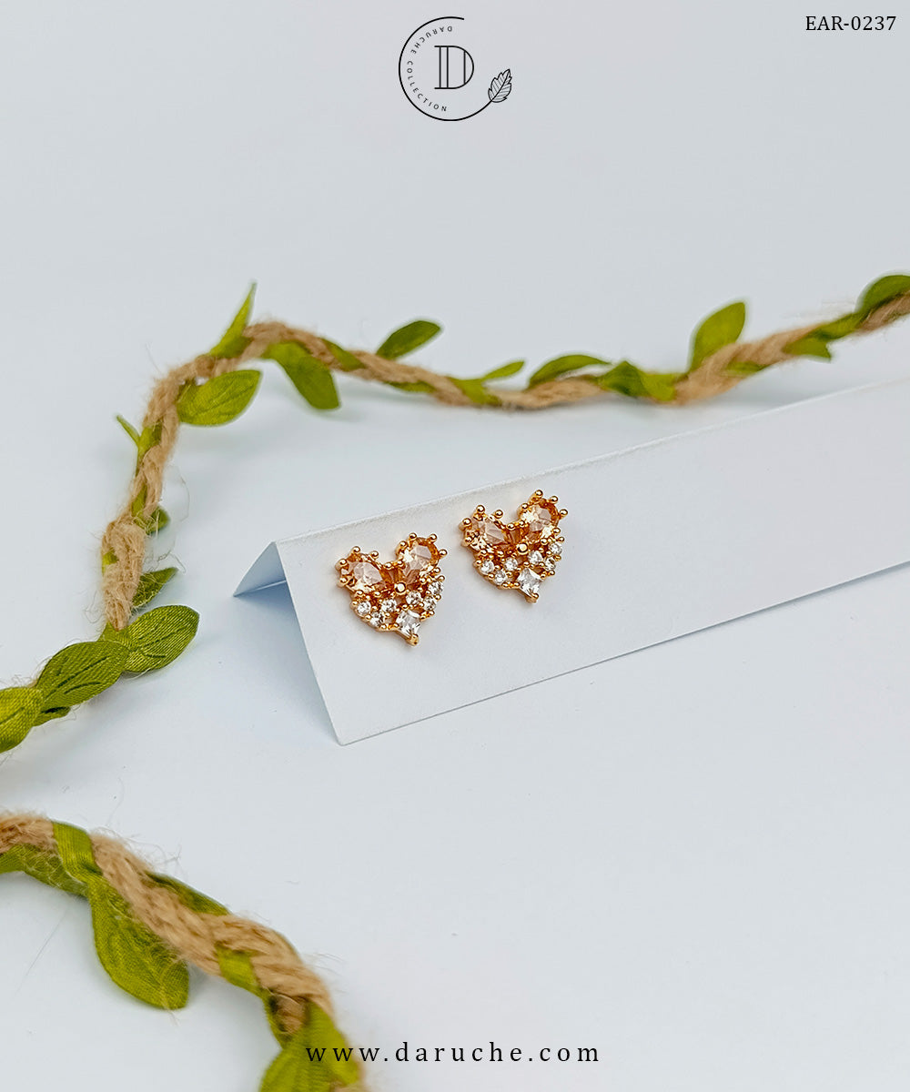 Ruby Floral Stud Earrings