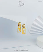 Golden Maze Drop Earrings
