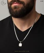 White Square Marble Texture Pendant