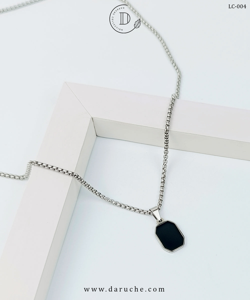Modern Octagon Onyx-Style Pendant