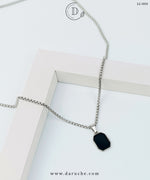 Modern Octagon Onyx-Style Pendant