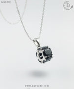 Flux Round Black Zircon Locket