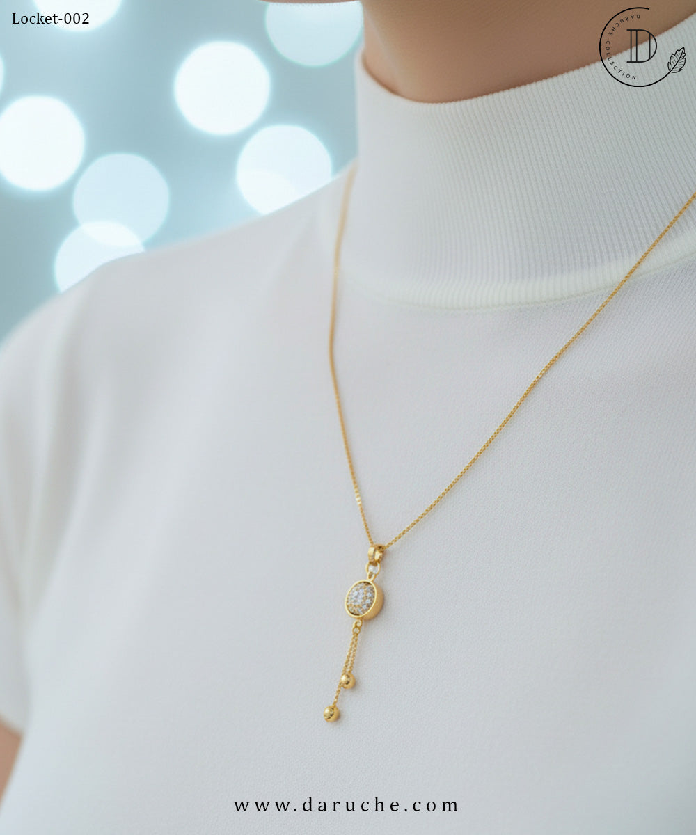 Classic Round Zircon Locket