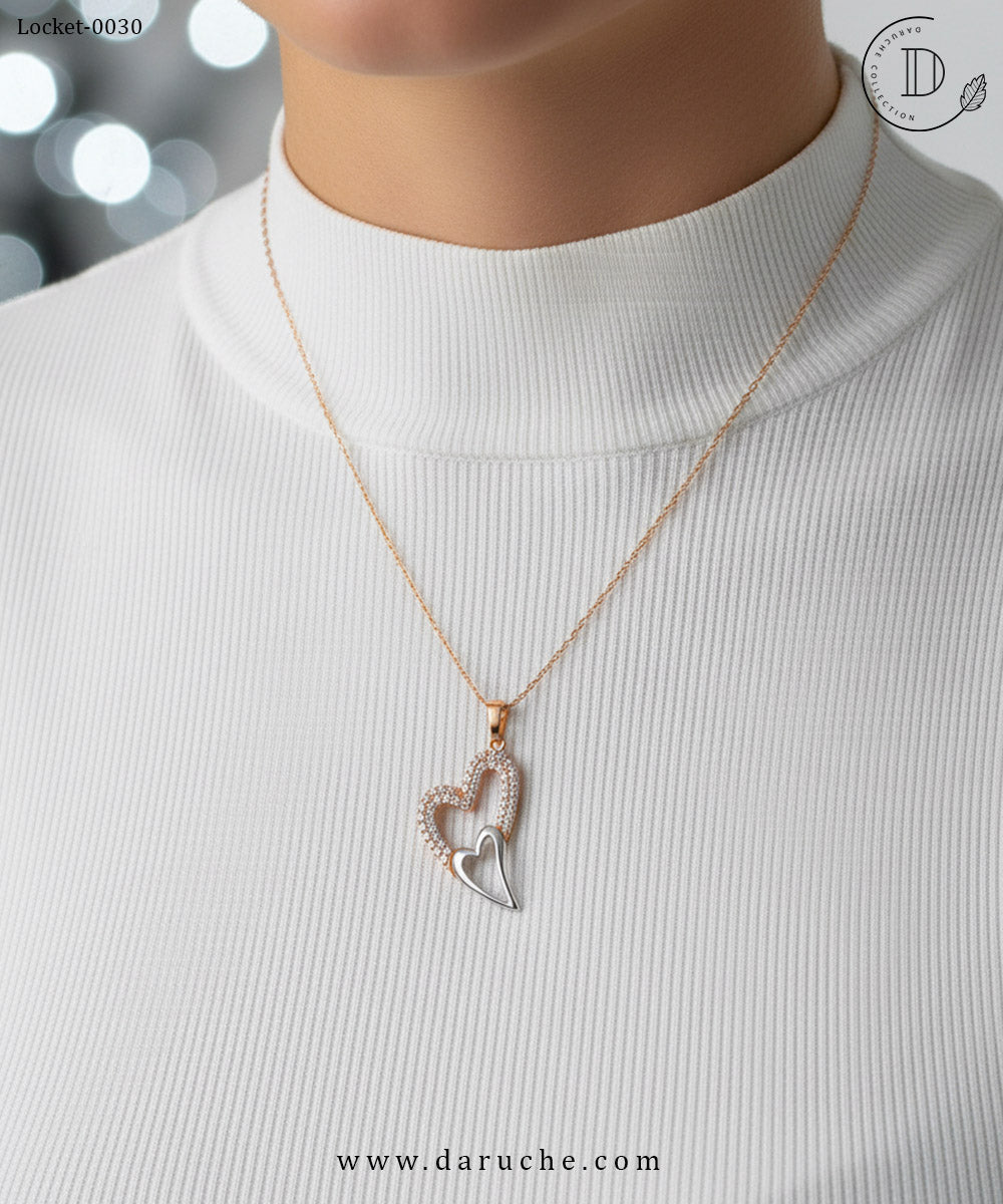 Classic Heart Zircon Locket