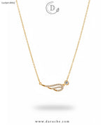 Elegant Leaf Zircon Locket
