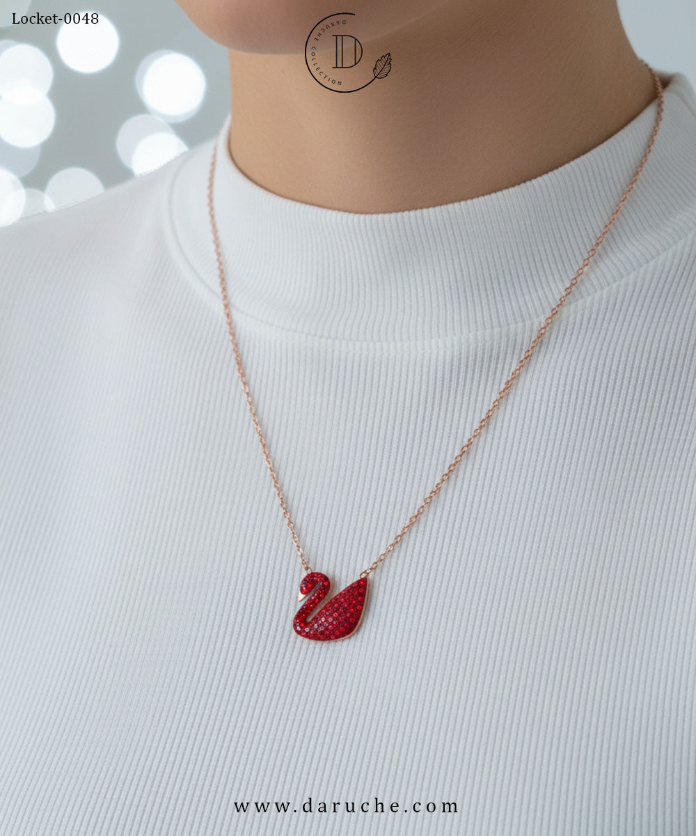 Stunning Red Duck Locket