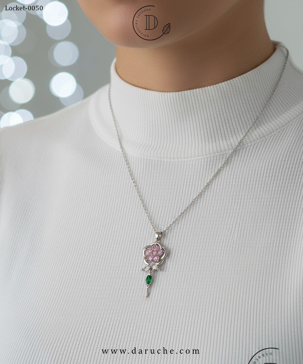 Eternal Flower Zircon Locket
