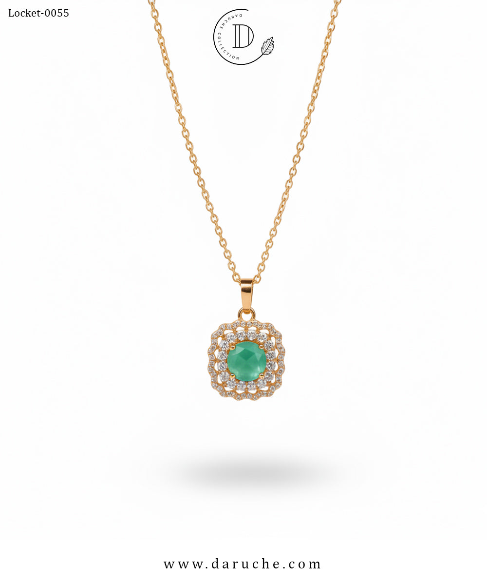 Classic Mint Zircon Locket