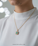 Classic Mint Zircon Locket