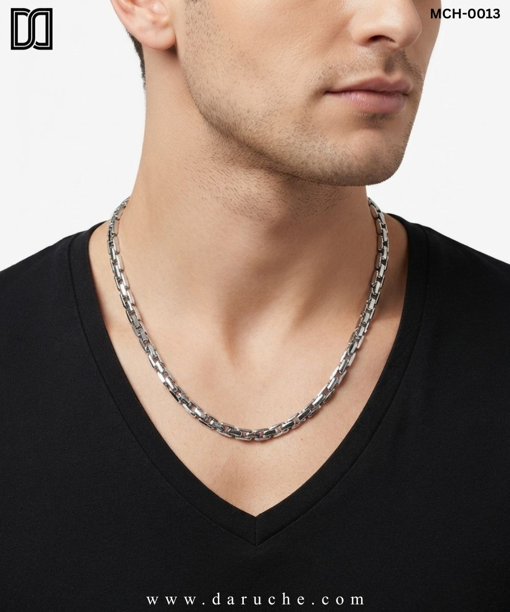 Silver Facet Chain