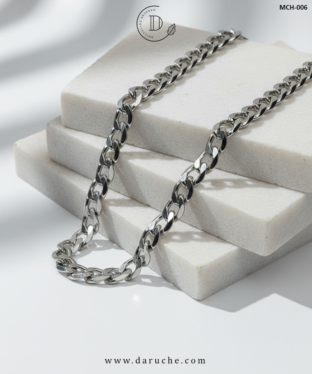 Classic Silver Cuban Link Chain