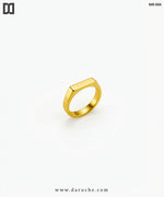 Gold Bar Signet Ring