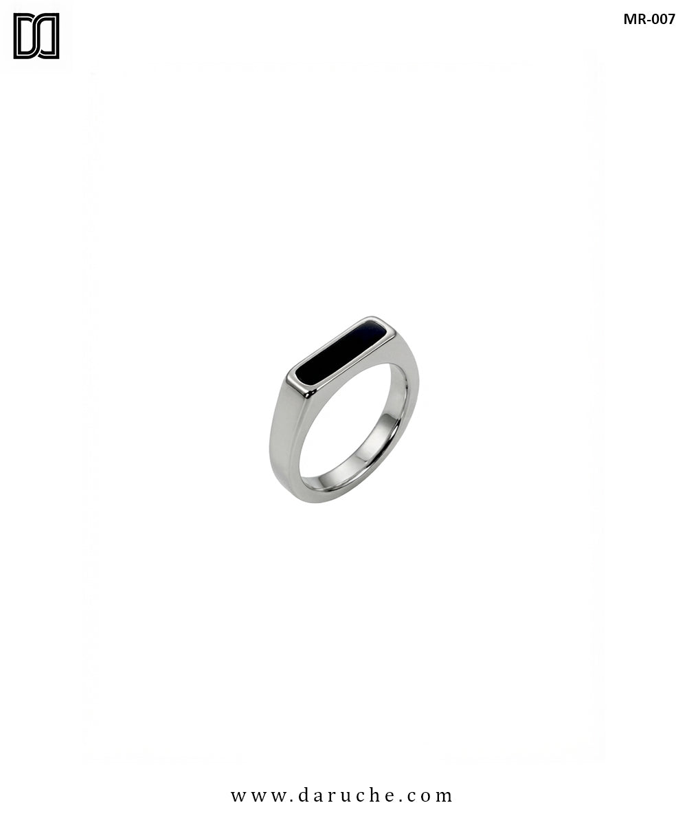 Silver Onyx Signet Ring