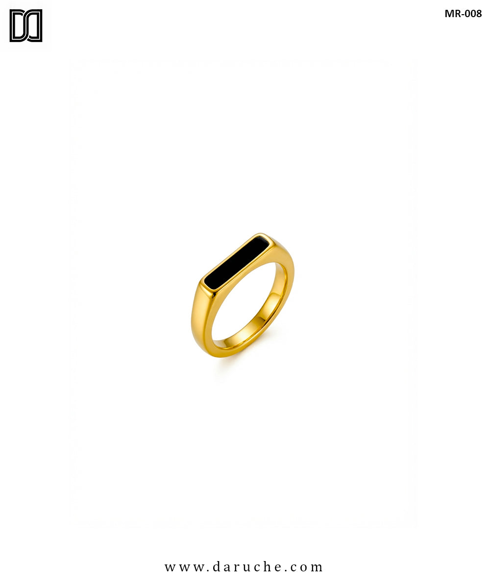 Golden Onyx Signet Ring
