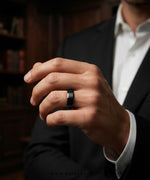 Onyx Edge Band Ring