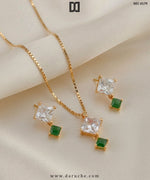 Alessandra Gold Zircon Necklace Set