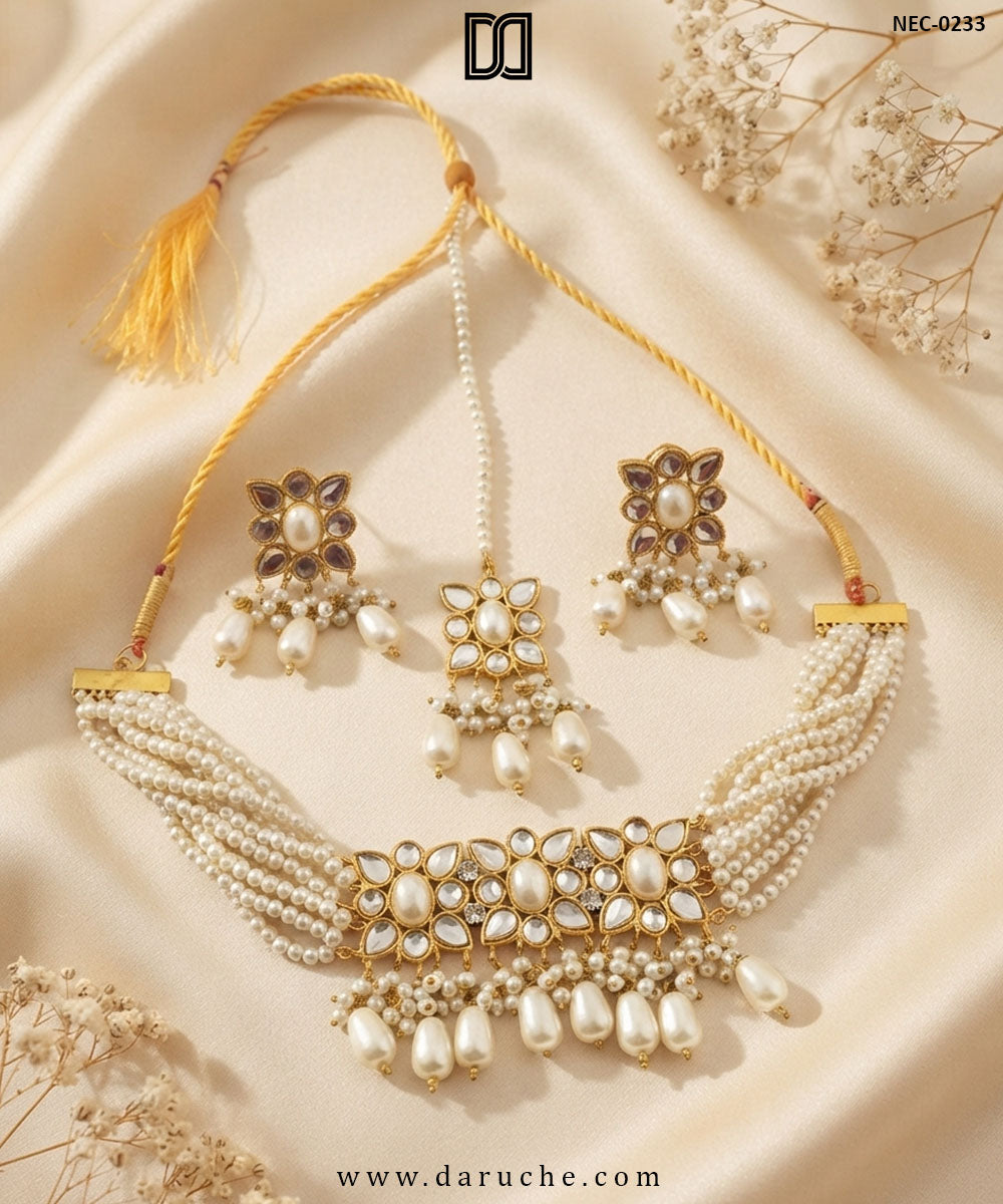 Fiorenza Ivory Pearl Necklace Set