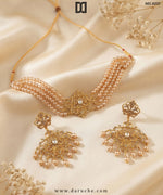 Jessamine Champagne Pearl Necklace Set
