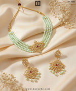 Marguerite Mint Pearl Necklace Set