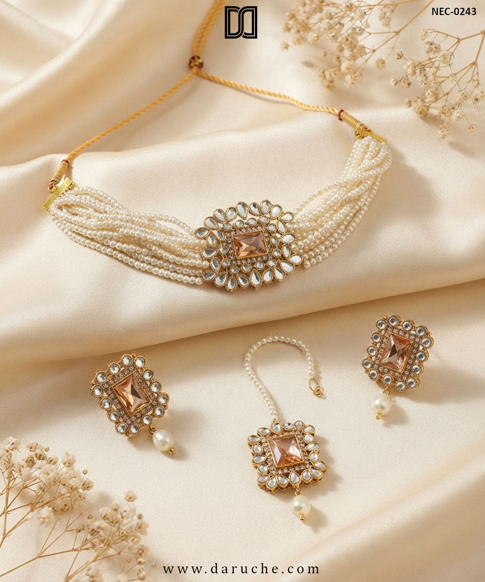 Persephone Champagne Necklace Set