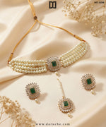 Undine Emerald Zircon Necklace Set