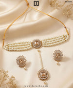 Winifred Champagne Zircon Necklace Set