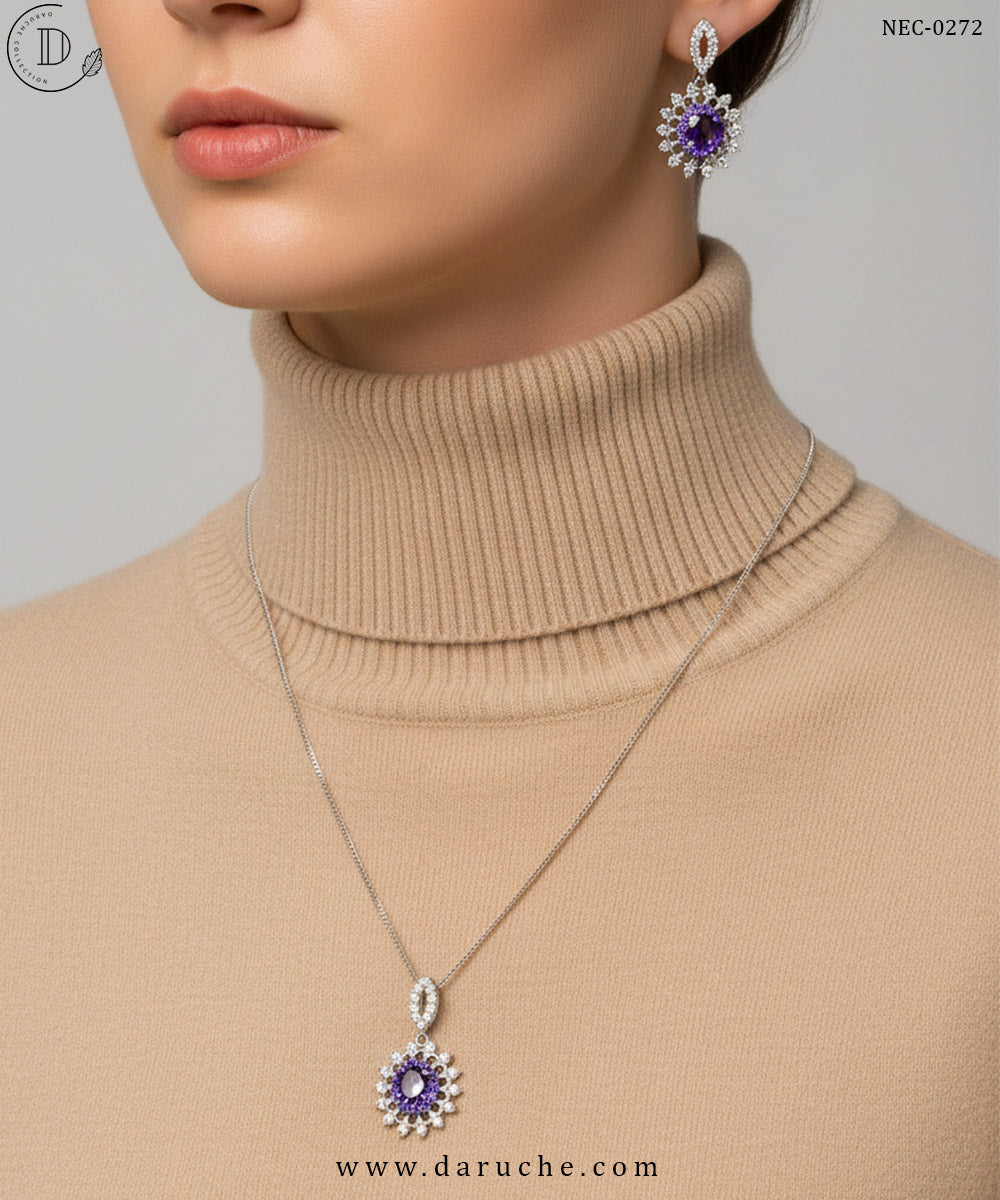 American Diamond Necklace Set