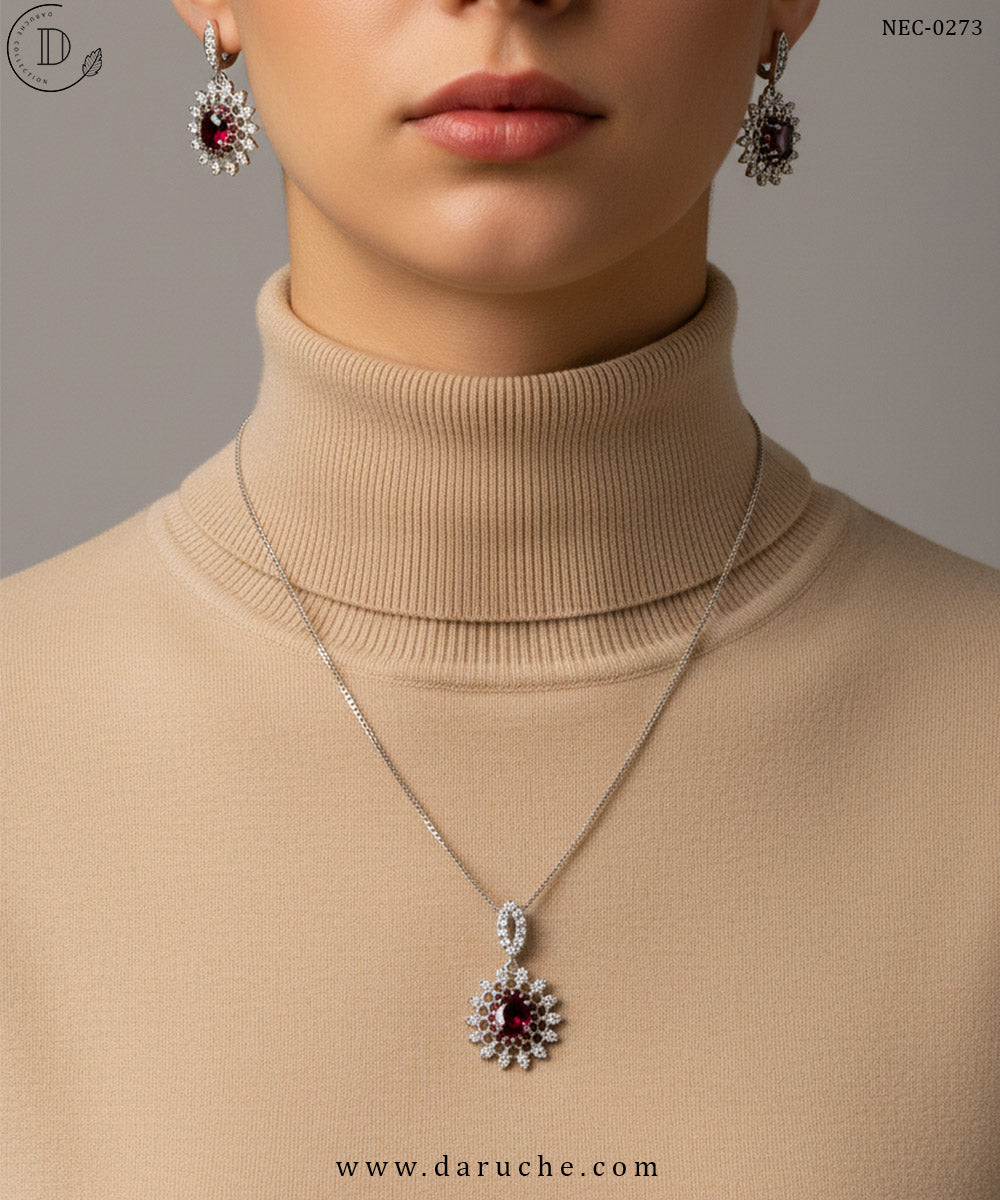 American Diamond Necklace Set