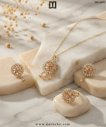 Isabeau Champagne Zircon Necklace Set