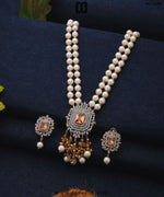 Quinlyn Champagne Zircon Necklace Set