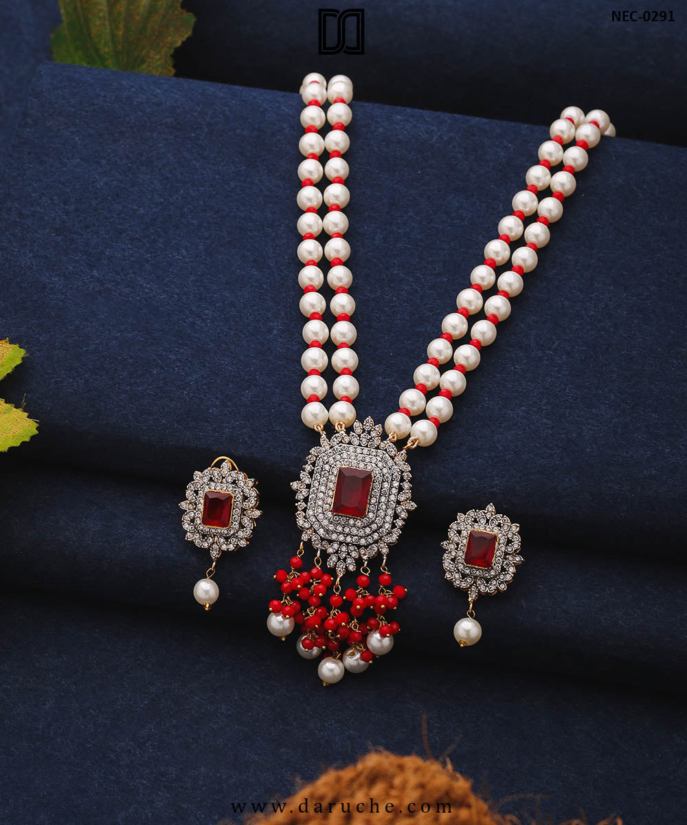Raphaella Garnet Zircon Necklace Set