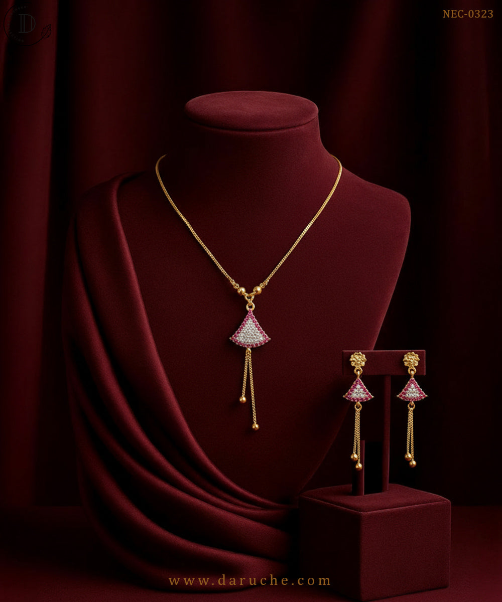 Elegant Ruby Necklace Set