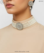 Kundan & White Peals Necklace Set