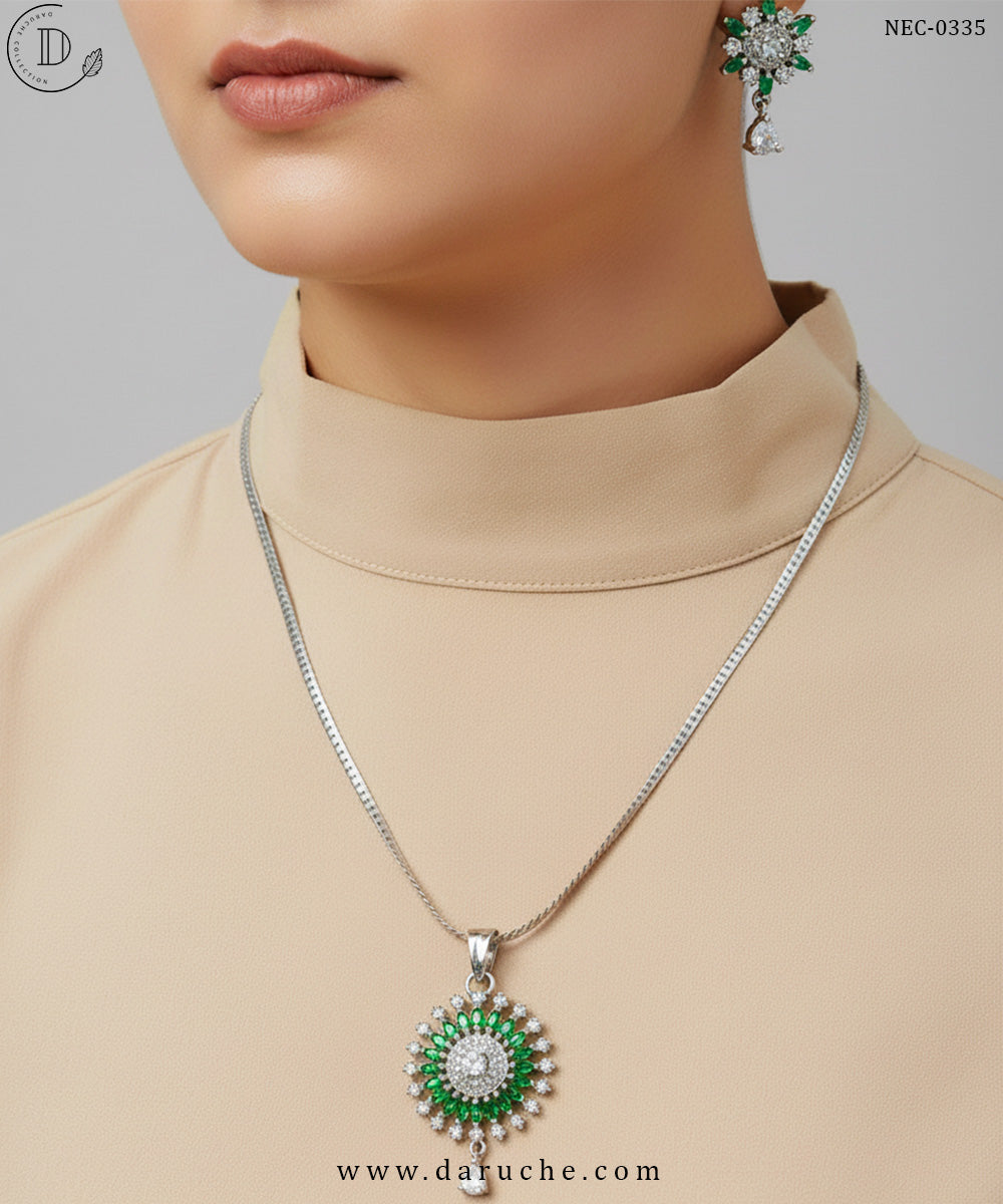 Emerald Green Necklace Set
