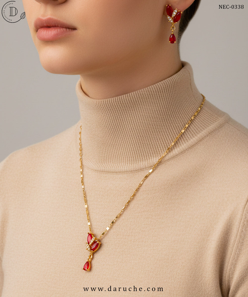 Classic Ruby Necklace Set