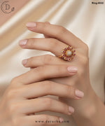 Flower Purple Zircon Stone Ring