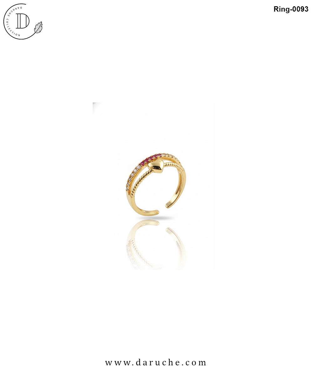 Band Style Zirconia Adjustable Ring