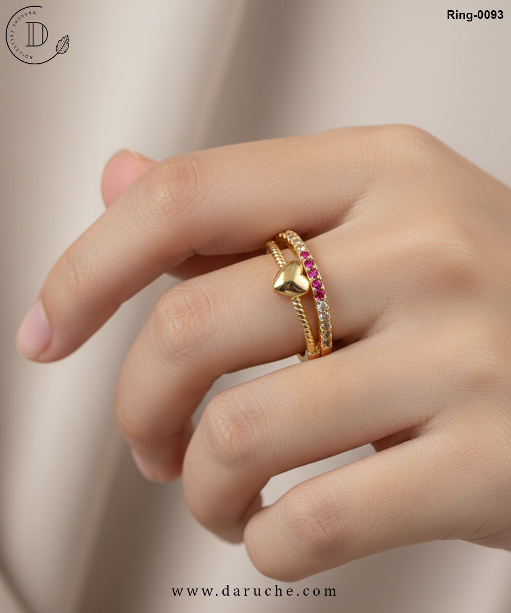 Band Style Zirconia Adjustable Ring