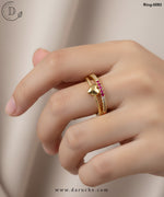 Band Style Zirconia Adjustable Ring