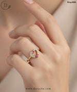 Heart Zirconia Adjustable Ring
