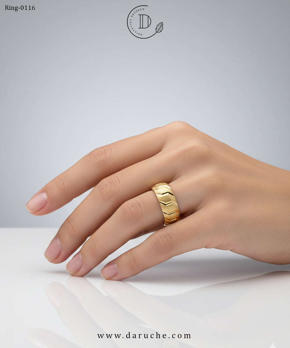 Textured Round Finger Ring