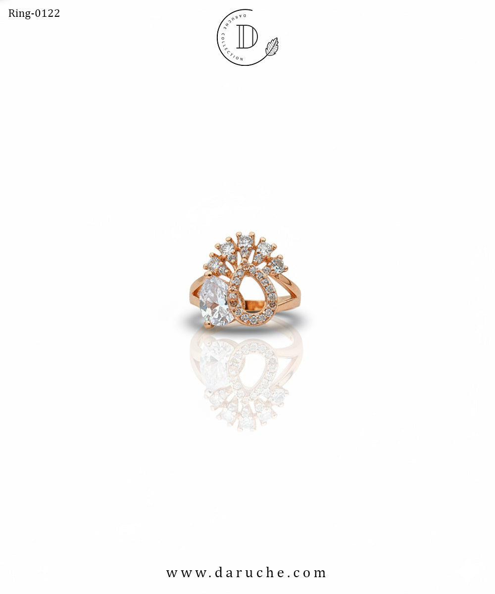 White Blossom Adjustable Ring