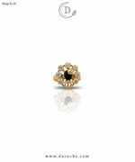 Black Cubic Zircon Adjustable Ring