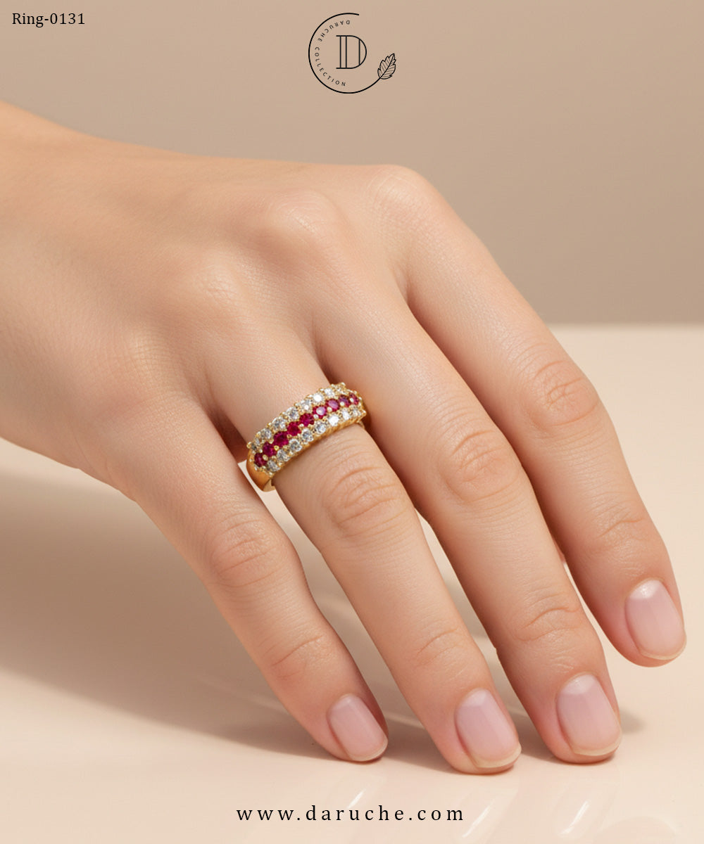 Ruby Band Adjustable Ring