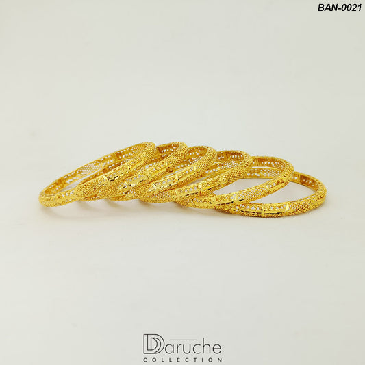 Gold Plated 6 Pieces Bangles