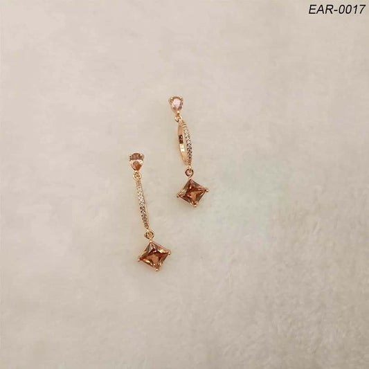 Gold Plated Zircon Stones Earrings (EAR-0017)