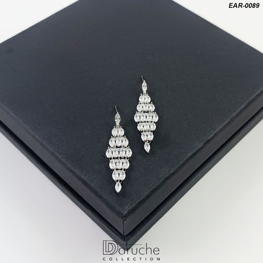 Silver Plated Cubic Zircon Earrings